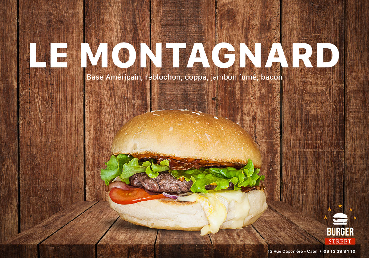 Illustration Le Montagnard - Réservé aux très gros mangeurs !

Dégustez le Burger Montagnard : Pain, sauce burger, oignons, tomate, jambon fumé, coppa, bacon, reblochon, steack, salade.
